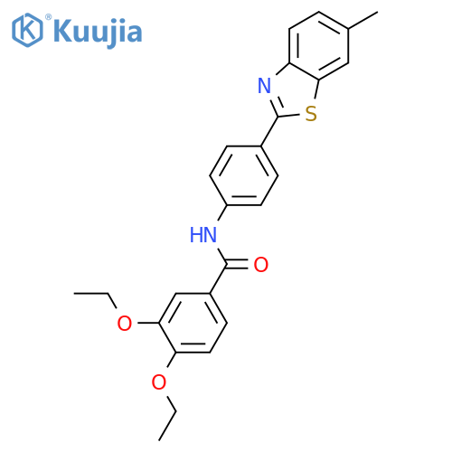 3,4-Diethoxy-N-[4-(6-methyl-benzothiazol-2-yl)-phenyl]-benzamide structure