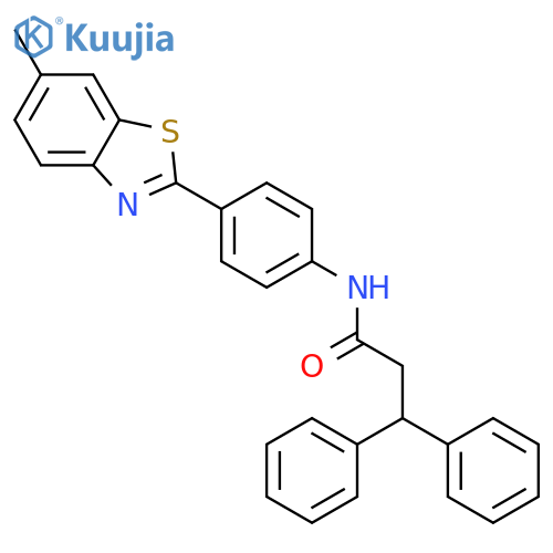 N-[4-(6-Methyl-benzothiazol-2-yl)-phenyl]-3,3-diphenyl-propionamide structure