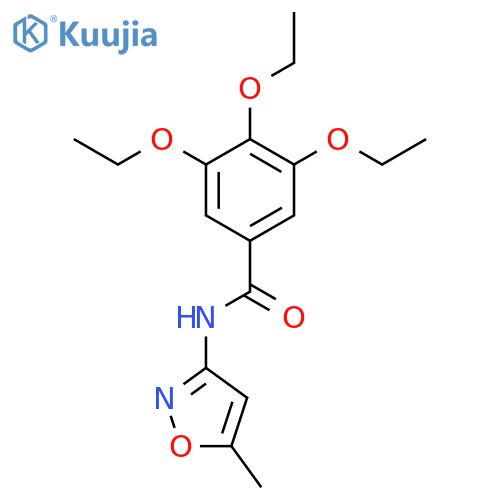 3,4,5-triethoxy-N-(5-methyl-1,2-oxazol-3-yl)benzamide structure