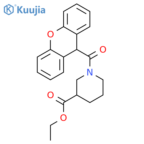 ethyl 1-(9H-xanthen-9-ylcarbonyl)piperidine-3-carboxylate structure