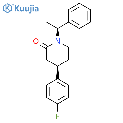 2-Piperidinone, 4-(4-fluorophenyl)-1-[(1S)-1-phenylethyl]-, (4R)- structure