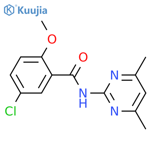 5-chloro-N-(4,6-dimethyl-2-pyrimidinyl)-2-methoxybenzamide structure