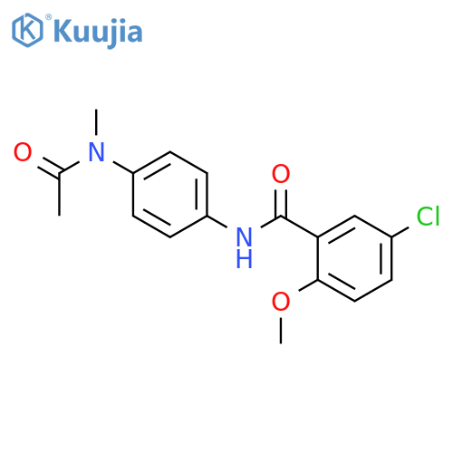 N-{4-[acetyl(methyl)amino]phenyl}-5-chloro-2-methoxybenzamide structure