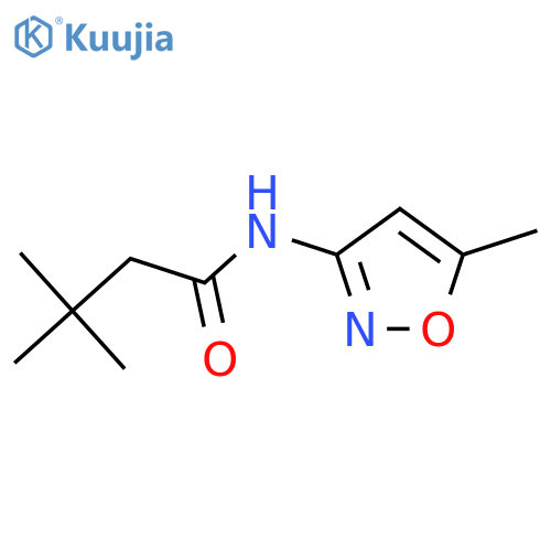 3,3-dimethyl-N-(5-methyl-1,2-oxazol-3-yl)butanamide structure