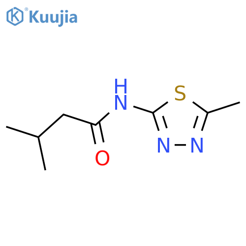 3-methyl-N-(5-methyl-1,3,4-thiadiazol-2-yl)butanamide structure