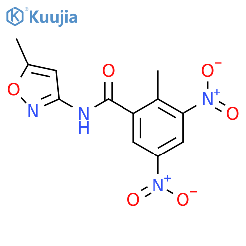 2-methyl-N-(5-methyl-1,2-oxazol-3-yl)-3,5-dinitrobenzamide structure