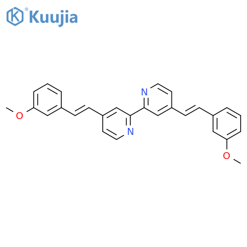 4,4'-Bis[2-(3-methoxyphenyl)ethenyl]-2,2'-bipyridine structure