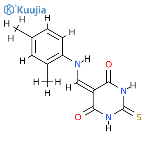 5-{(2,4-dimethylphenyl)aminomethylidene}-2-sulfanylidene-1,3-diazinane-4,6-dione structure