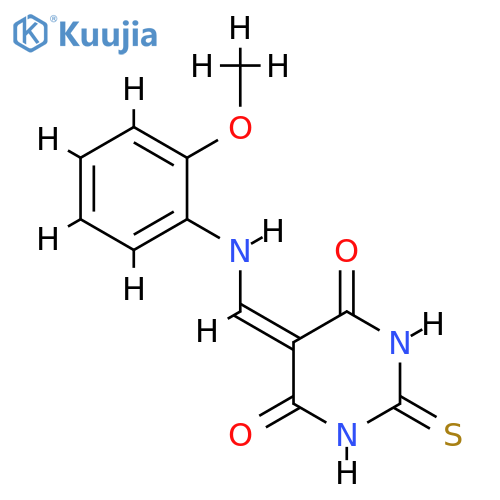 5-{[(2-methoxyphenyl)amino]methylidene}-2-sulfanylidene-1,3-diazinane-4,6-dione structure