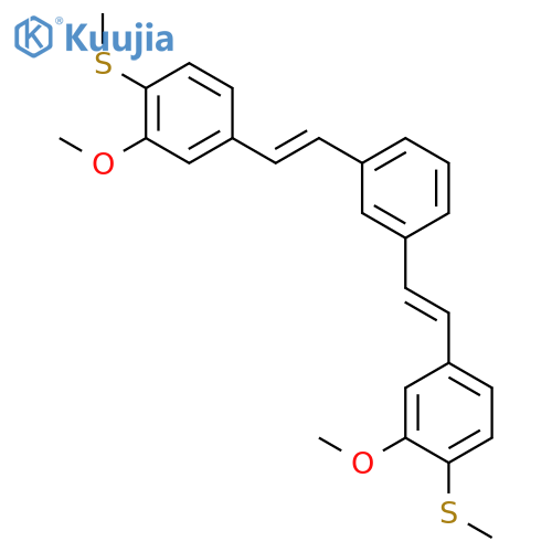 Benzene, 1,3-bis[2-[3-methoxy-4-(methylthio)phenyl]ethenyl]- structure