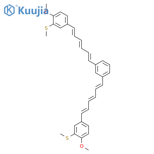 Benzene, 1,3-bis[6-[4-methoxy-3-(methylthio)phenyl]-1,3,5-hexatrienyl]- structure