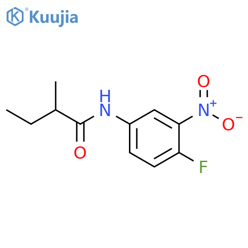 N-(4-fluoro-3-nitrophenyl)-2-methylbutanamide structure