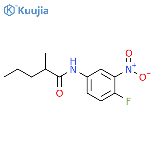 N-(4-fluoro-3-nitrophenyl)-2-methylpentanamide structure