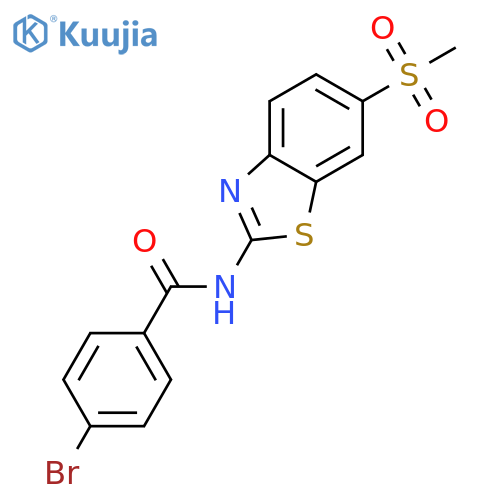 4-bromo-N-(6-methanesulfonyl-1,3-benzothiazol-2-yl)benzamide structure
