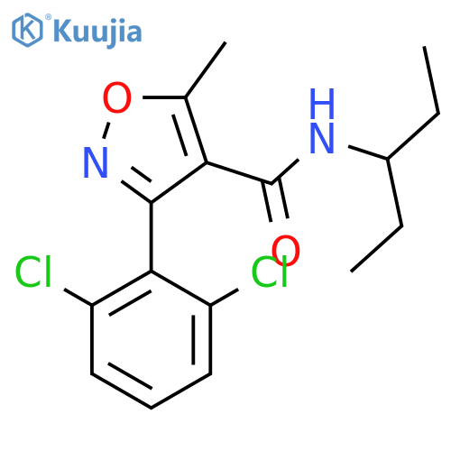 3-(2,6-dichlorophenyl)-5-methyl-N-(pentan-3-yl)-1,2-oxazole-4-carboxamide structure