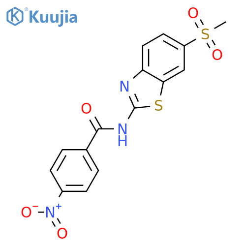 N-(6-methanesulfonyl-1,3-benzothiazol-2-yl)-4-nitrobenzamide structure