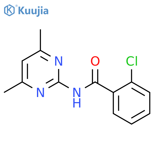 2-chloro-N-(4,6-dimethylpyrimidin-2-yl)benzamide structure