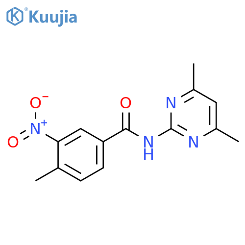 N-(4,6-dimethyl-2-pyrimidinyl)-4-methyl-3-nitrobenzamide structure