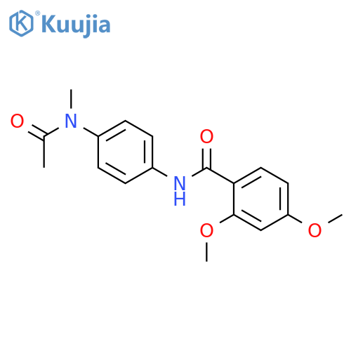 N-{4-[acetyl(methyl)amino]phenyl}-2,4-dimethoxybenzamide structure
