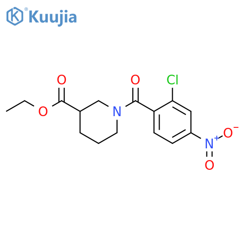 ethyl 1-(2-chloro-4-nitrobenzoyl)-3-piperidinecarboxylate structure
