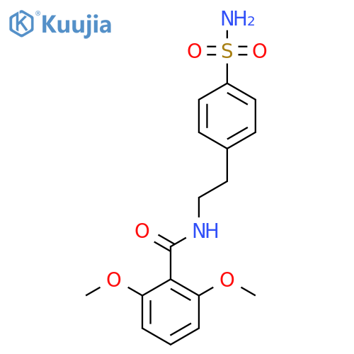 2,6-dimethoxy-N-(4-sulfamoylphenethyl)benzamide structure