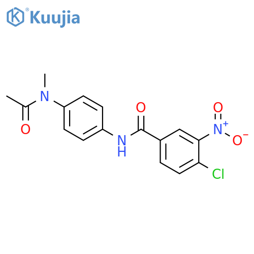 N-{4-[acetyl(methyl)amino]phenyl}-4-chloro-3-nitrobenzamide structure