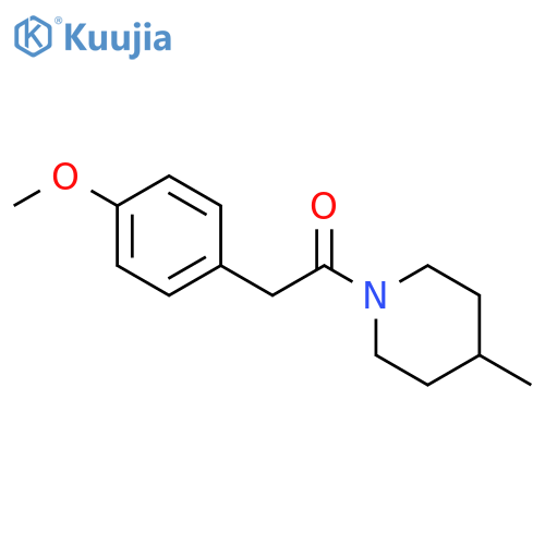 1-[(4-methoxyphenyl)acetyl]-4-methylpiperidine structure