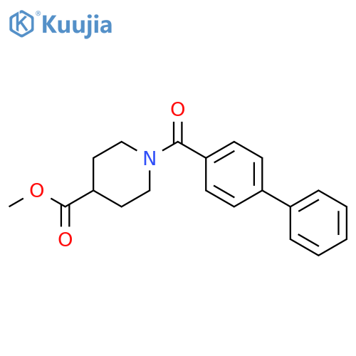 methyl 1-(1,1'-biphenyl-4-ylcarbonyl)piperidine-4-carboxylate structure