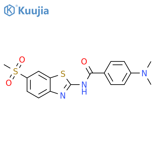 4-(dimethylamino)-N-(6-methanesulfonyl-1,3-benzothiazol-2-yl)benzamide structure