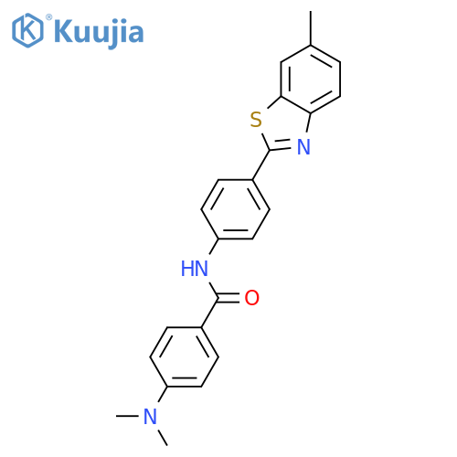 4-(dimethylamino)-N-[4-(6-methyl-1,3-benzothiazol-2-yl)phenyl]benzamide structure