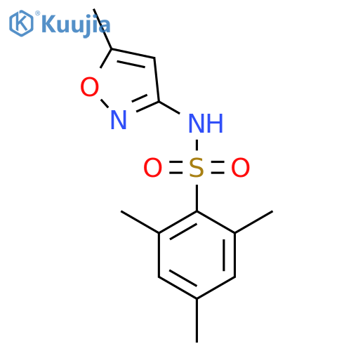 2,4,6-trimethyl-N-(5-methyl-1,2-oxazol-3-yl)benzenesulfonamide structure