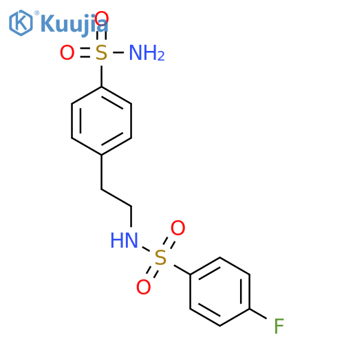 4-2-(4-fluorobenzenesulfonamido)ethylbenzene-1-sulfonamide structure
