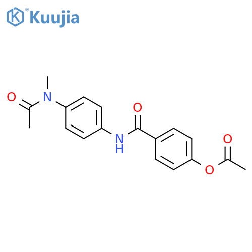 4-({4-[acetyl(methyl)amino]phenyl}carbamoyl)phenyl acetate structure