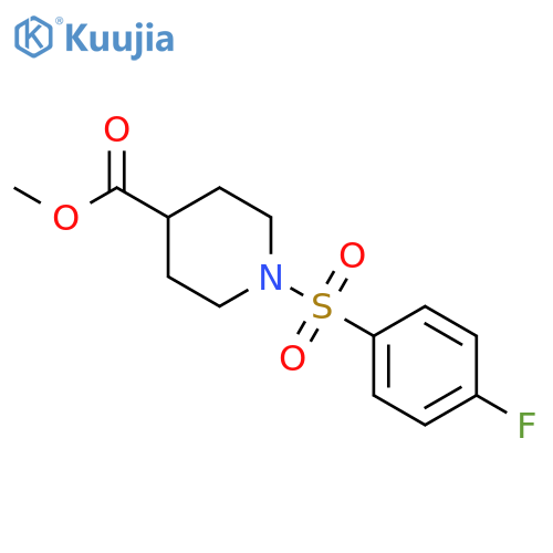 Methyl 1-(4-Fluorophenyl)Sulfonyl-4-Piperidinecarboxylate structure