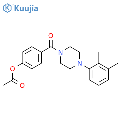 4-{[4-(2,3-dimethylphenyl)-1-piperazinyl]carbonyl}phenyl acetate structure