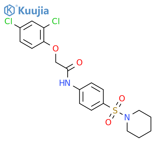 Acetamide, 2-(2,4-dichlorophenoxy)-N-[4-(1-piperidinylsulfonyl)phenyl]- structure