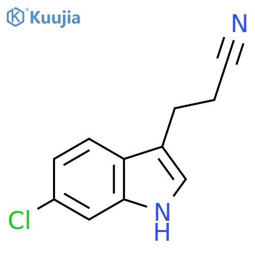 3-(6-chloro-1H-indol-3-yl)propanenitrile structure