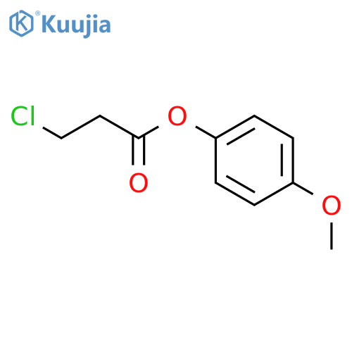 Propanoic acid,3-chloro-, 4-methoxyphenyl ester structure