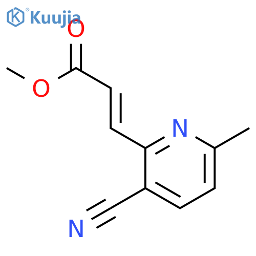 2-Propenoic acid, 3-(3-cyano-6-methyl-2-pyridinyl)-, methyl ester, (2E)- structure