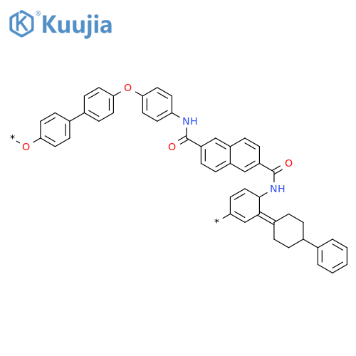 Poly[oxy-1,4-phenylene(4-phenylcyclohexylidene)-1,4-phenyleneoxy-1,4-phenyleneiminocarbonyl-2,6-naphthalenediylcarbonylimino-1,4-phenylene] structure