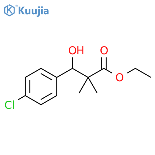 Benzenepropanoic acid, 4-chloro-β-hydroxy-α,α-dimethyl-, ethyl ester structure