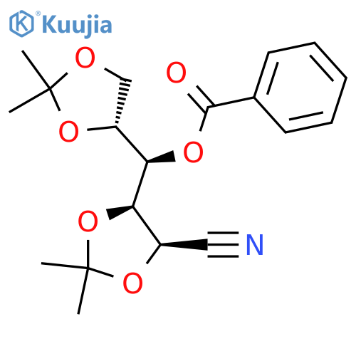 [(R)-[(4R,5R)-5-Cyano-2,2-dimethyl-1,3-dioxolan-4-yl]-[(4R)-2,2-dimethyl-1,3-dioxolan-4-yl]methyl] benzoate structure