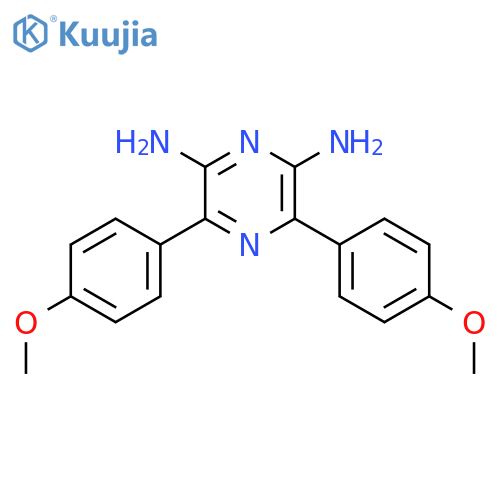 2,6-Pyrazinediamine, 3,5-bis(4-methoxyphenyl)- structure