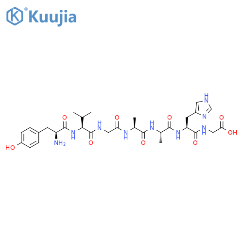 Glycine, L-tyrosyl-L-valylglycyl-L-alanyl-L-alanyl-L-histidyl- structure
