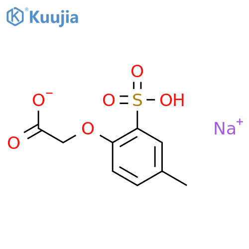 Acetic acid,(4-methylsulfophenoxy)-, sodium salt (1:1) structure