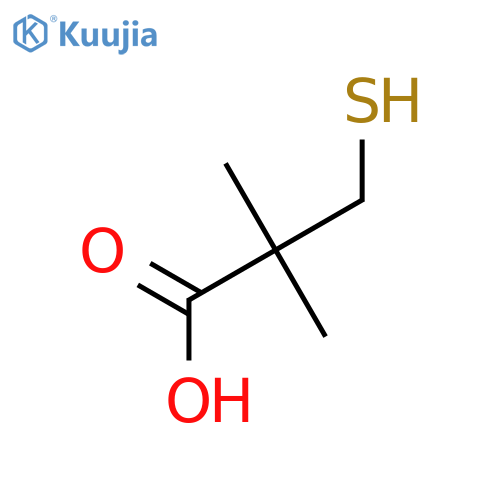 2,2-dimethyl-3-sulfanylpropanoic Acid structure