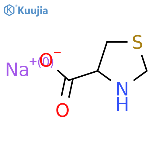 4-Thiazolidinecarboxylic acid, sodium salt structure