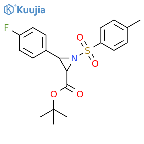 2-Aziridinecarboxylic acid, 3-(4-fluorophenyl)-1-[(4-methylphenyl)sulfonyl]-, 1,1-dimethylethyl ester, (2S,3R)- structure