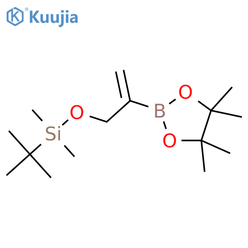 Tert-butyldimethyl((2-(4,4,5,5-tetramethyl-1,3,2-dioxaborolan-2-yl)allyl)oxy)silane structure