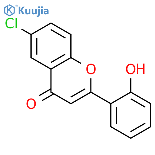 4H-1-Benzopyran-4-one, 6-chloro-2-(2-hydroxyphenyl)- structure